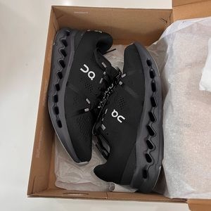 BRAND NEW WITH BOX, OnCloud Cloudsurfer All Black Womens Sneaker